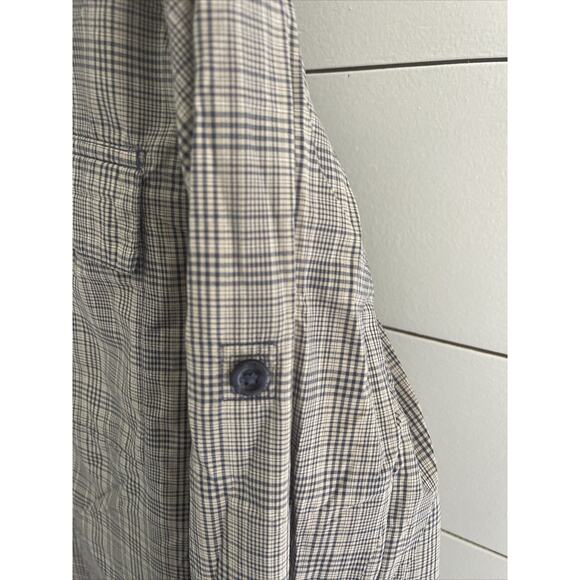The North Face Shirt Mens Gray Plaid Button Up LS Hiking Vented Outdoors M EUC - Picture 6 of 11